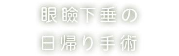 眼瞼下垂の日帰り手術